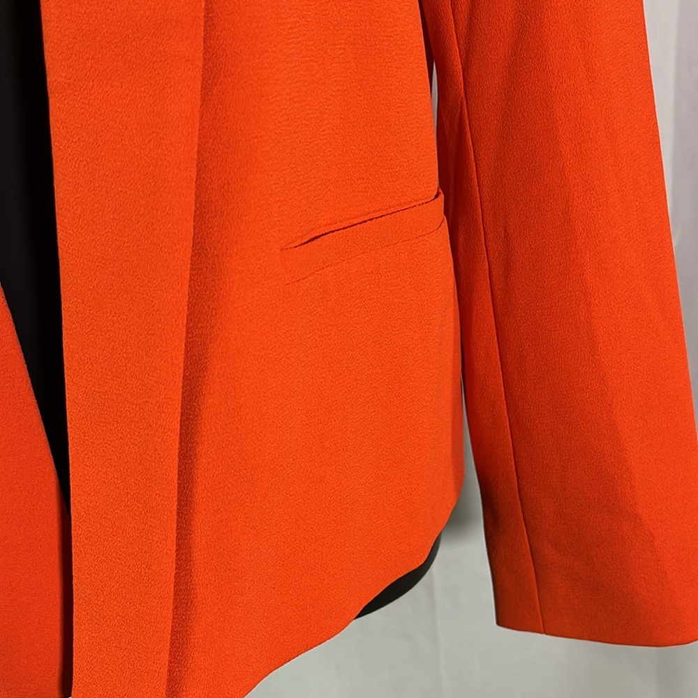 NWT Anthropologie See U Soon Orange-Red Open Front Cropped Blazer - Picture 10 of 16